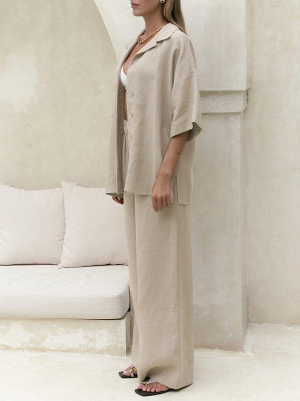 EMMIOL Loose-Fitting Short-Sleeved Two Piece