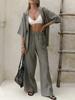 EMMIOL Loose-Fitting Short-Sleeved Two Piece