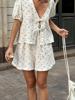 EMMIOL Tied Bubble Sleeves Two Piece