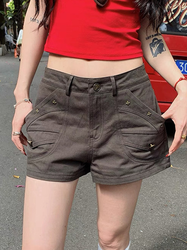 EMMIOL Pantaloncini di jeans retrò hottie
