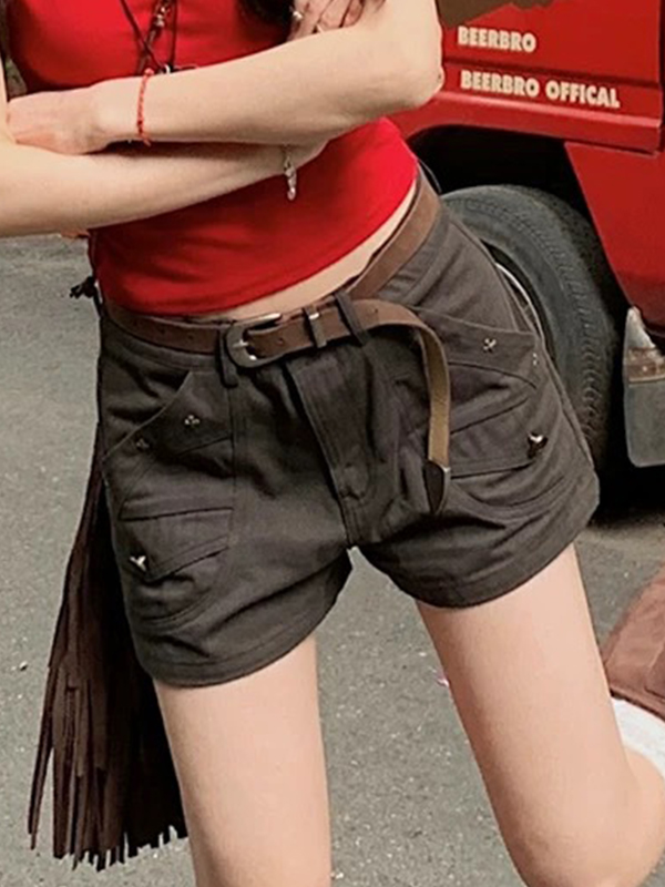 EMMIOL Pantaloncini di jeans retrò hottie