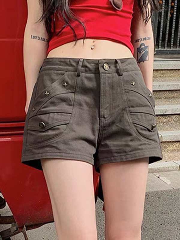 EMMIOL Pantaloncini di jeans retrò hottie