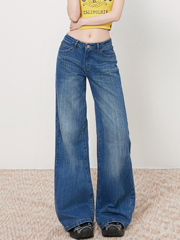 EMMIOL Jeans boyfriend vintage in bambù lavato