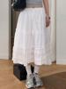 EMMIOL Gonna lunga con orecchino in legno stile street fashion