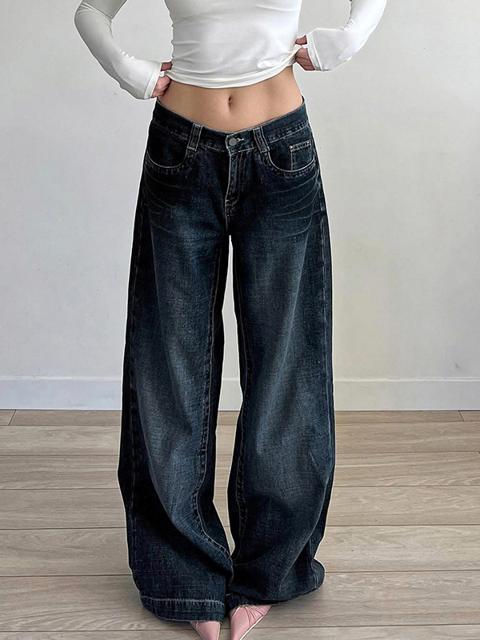 Slim Washed Loose Boyfriend Jeans