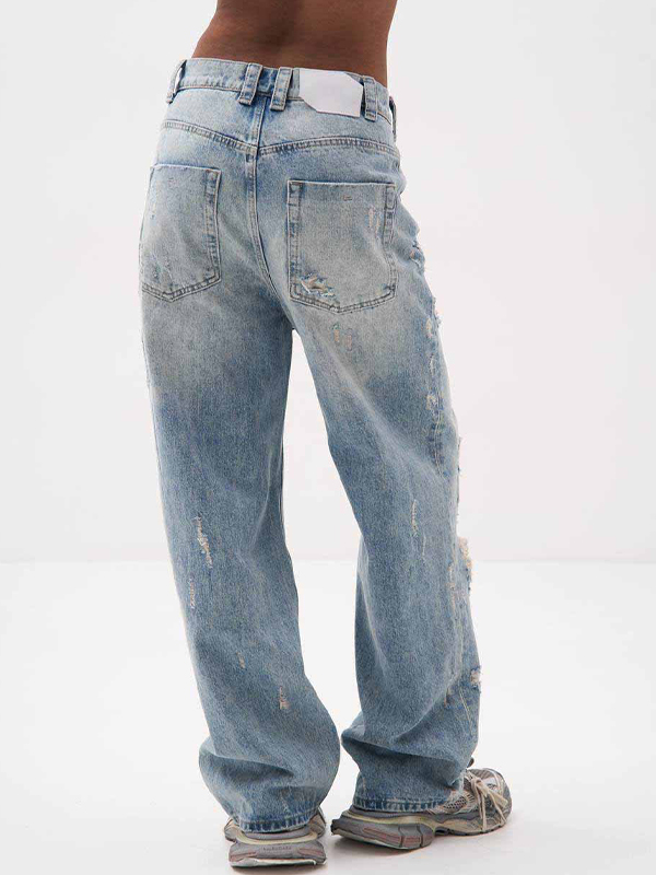 EMMIOL Distressed Holey Vielseitige zerrissene Jeans
