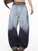EMMIOL Distressed-Boyfriendjeans im amerikanischen Stil mit Farbverlauf