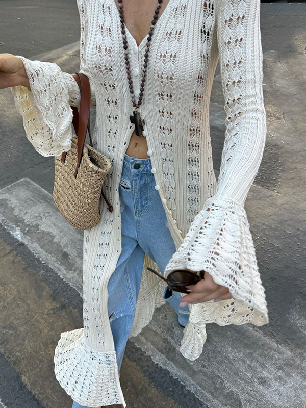 EMMIOL Cardigan dal design extra lungo