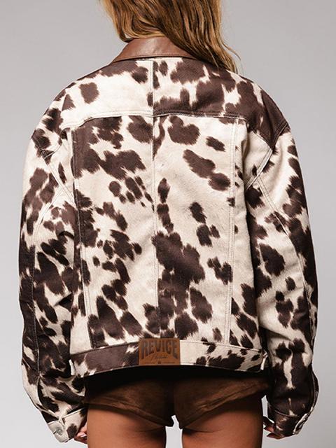 Chaqueta con estampado de vaca