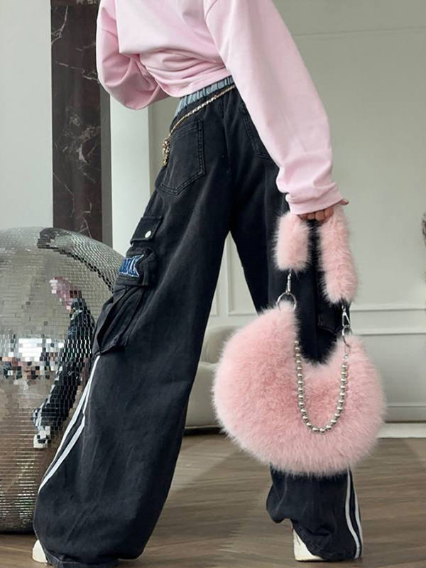 EMMIOL Stickerei am Bund der Cargo-Jeans