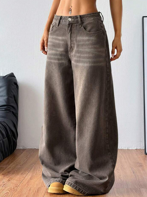 EMMIOL Lockere, schlankmachende Boyfriendjeans