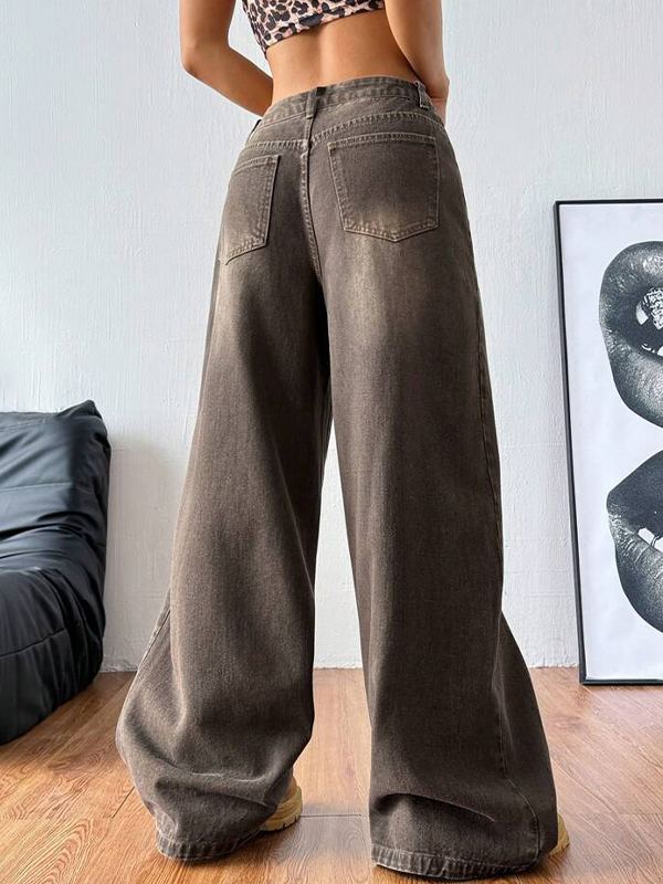 EMMIOL Lockere, schlankmachende Boyfriendjeans