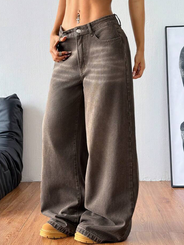 EMMIOL Lockere, schlankmachende Boyfriendjeans