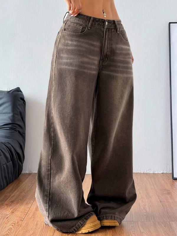 EMMIOL Lockere, schlankmachende Boyfriendjeans