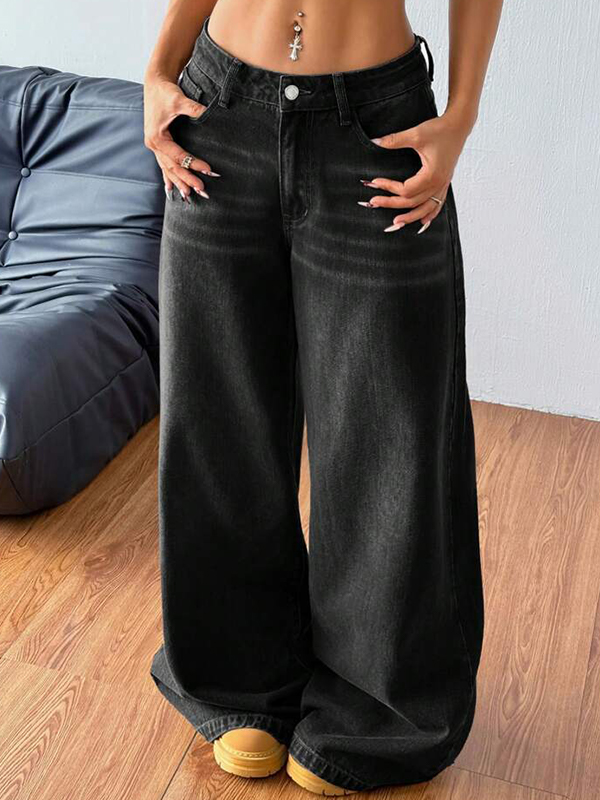 EMMIOL Locker drapierte Boyfriendjeans
