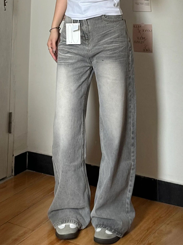 EMMIOL Amerikanische Retro-Boyfriendjeans