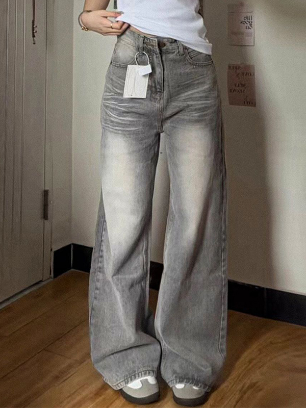 EMMIOL Amerikanische Retro-Boyfriendjeans