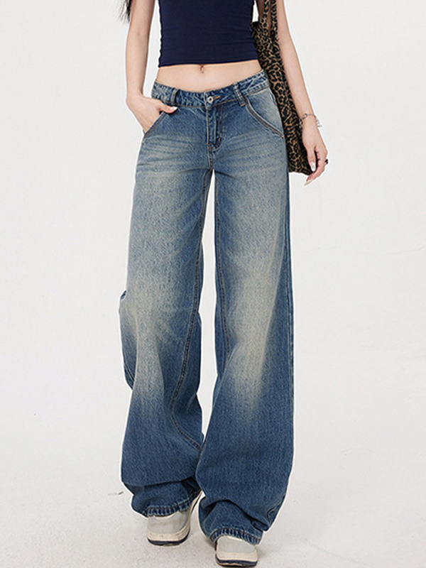EMMIOL Amerikanische Retro-Boyfriendjeans