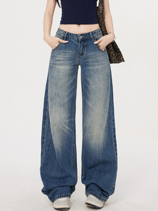 EMMIOL Amerikanische Retro-Boyfriendjeans