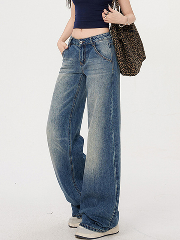 EMMIOL Amerikanische Retro-Boyfriendjeans