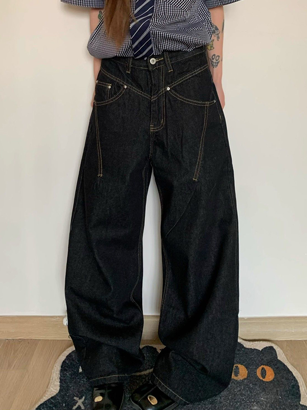 EMMIOL Retro Structure Original Boyfriendjeans aus Rindsleder