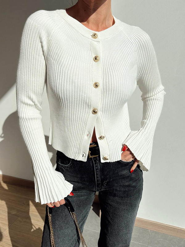 EMMIOL Cardigan mit Unterlage und Knopfloch