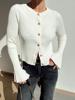 EMMIOL Cardigan con asole infilate sottostanti