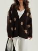 EMMIOL Cardigan monopetto stampato con bottoni