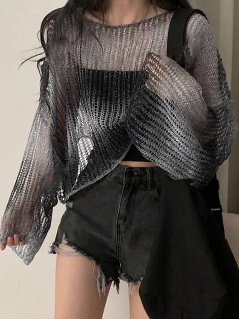 Langarmshirt im Lazy Style mit Farbverlauf