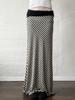 EMMIOL Black White Striped Contrast Colours Maxi Skirt