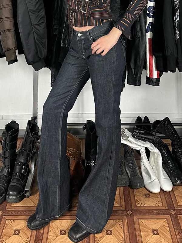EMMIOL American Retro Minimalism Flare Jeans