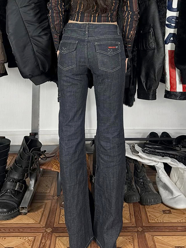 EMMIOL American Retro Minimalism Flare Jeans
