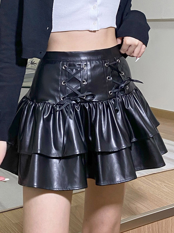 EMMIOL Minifalda estilo oscuro de calle