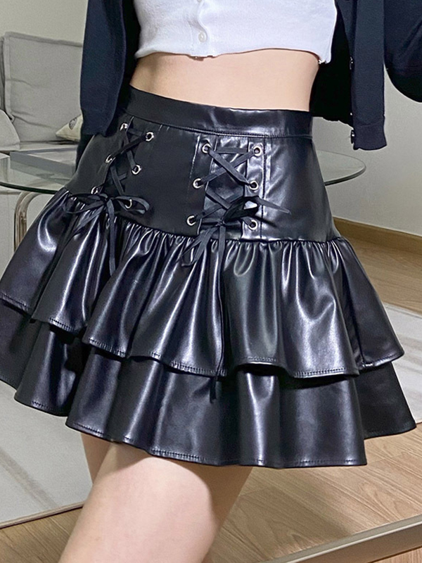 EMMIOL Minifalda estilo oscuro de calle