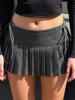 EMMIOL American-Style Striped Patchwork Mini Skirt