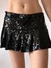 EMMIOL Minifalda de patchwork con lentejuelas estilo fiesta