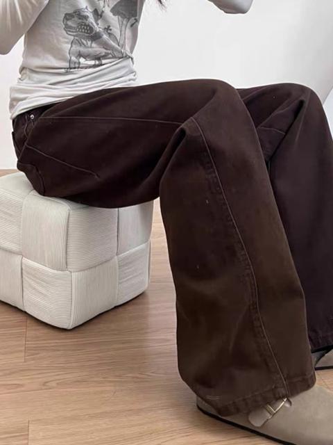 Jeans boyfriend Melard Brown Curved Knife