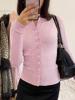 EMMIOL Cardigan con scollo tondo e bottone singolo