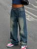EMMIOL Einfarbige Boyfriendjeans mit geradem Bein