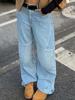 EMMIOL Wash-Out Distressed Patchwork Boyfriend Jeans