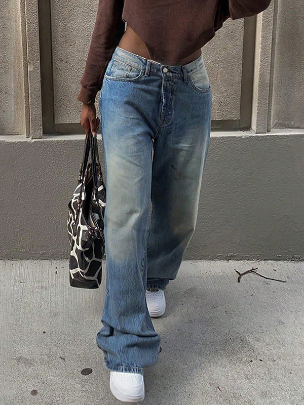 EMMIOL Minimalist Retro Nostalgia Boyfriend Jeans