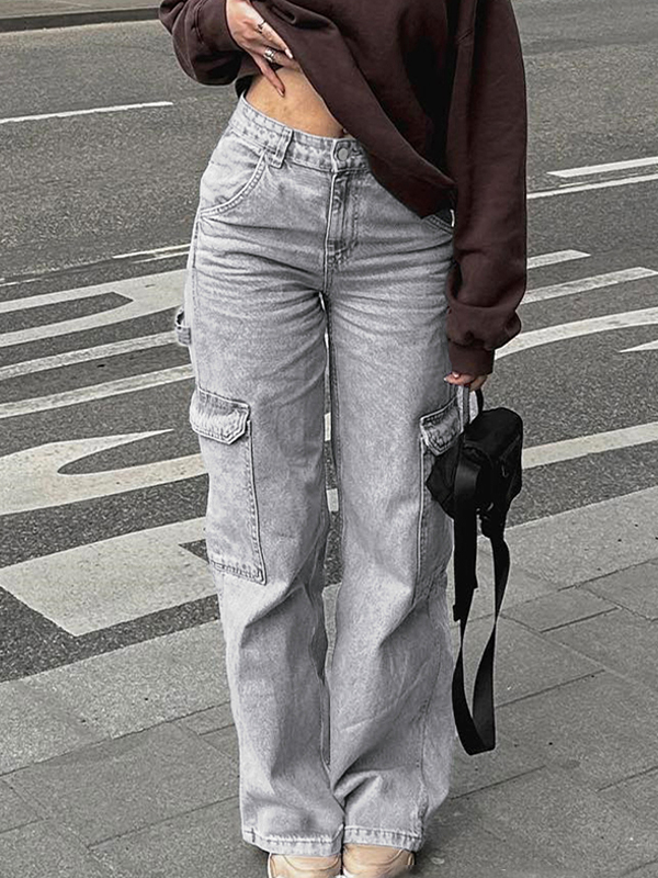 EMMIOL Cargojeans mit mehreren Taschen