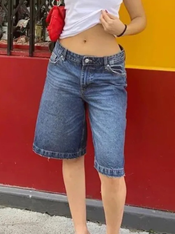 EMMIOL American Retro Casual Denim Shorts