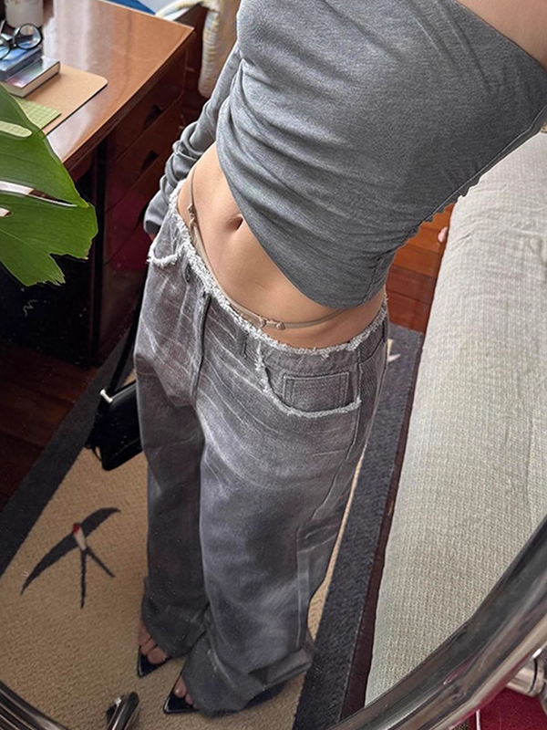 EMMIOL American Vintage Distressed Look Boyfriend Jeans