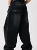 EMMIOL Dark High Street Loose Fit Boyfriend Jeans