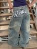 EMMIOL American Retro Silhouette Boyfriend Jeans