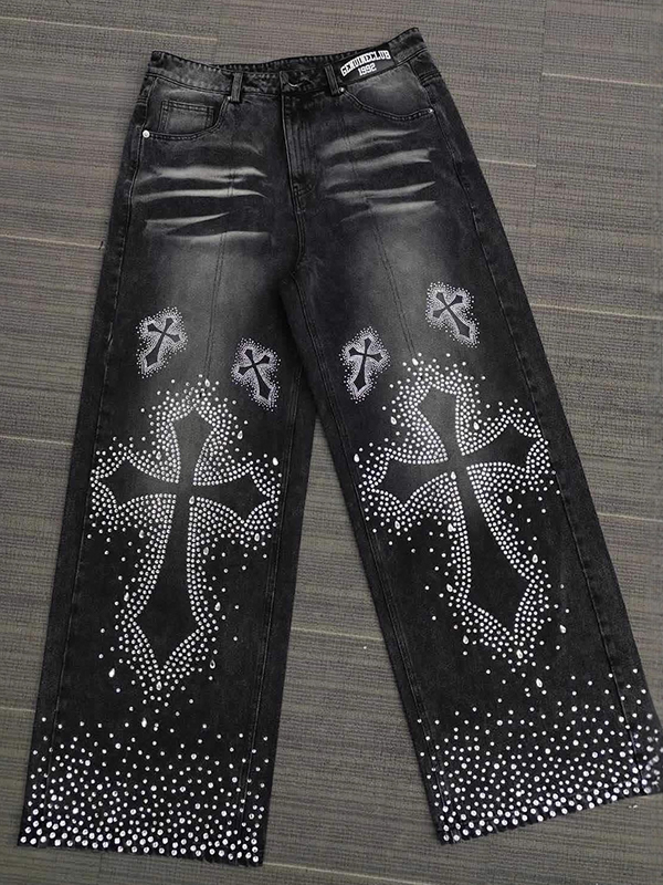EMMIOL Jeans boyfriend incrociati Hotfix
