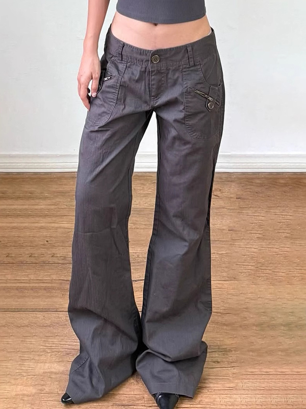 EMMIOL American Street Motorcycle Style Flare Jeans