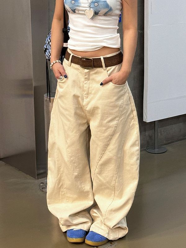 EMMIOL Jeans boyfriend con ricamo di lettere a stella retrò