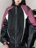 EMMIOL Amerikanische Jacke im Colour-Blocking-Stil